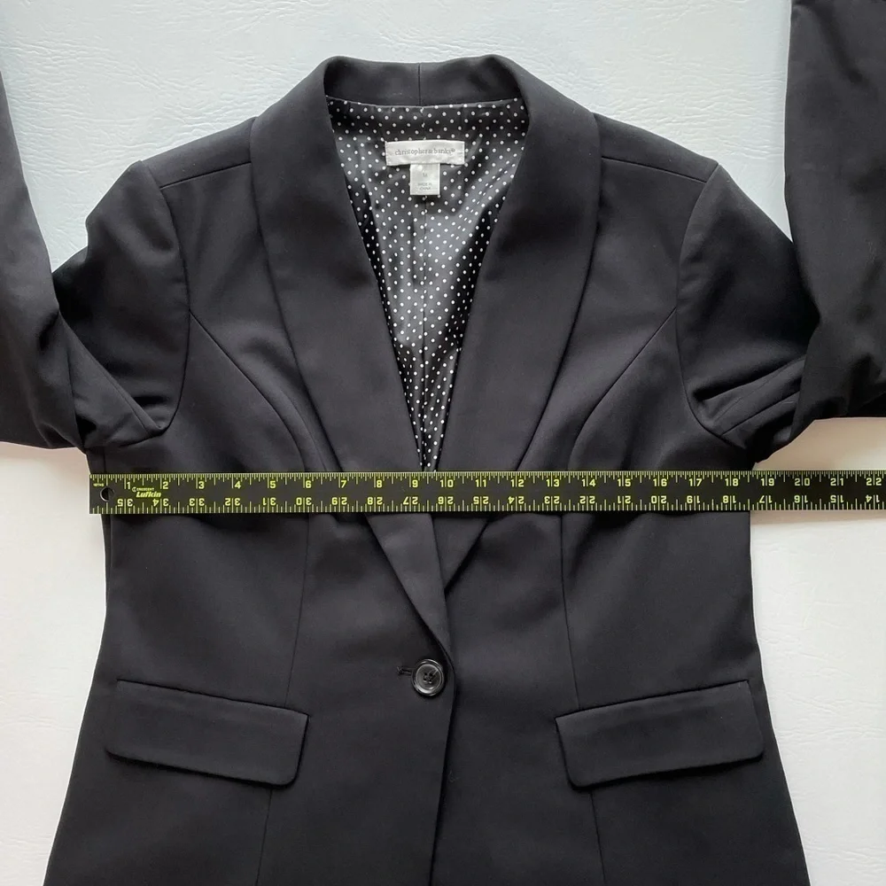C&B Black Single Button Blazer Size Medium - Picture 5 of 10